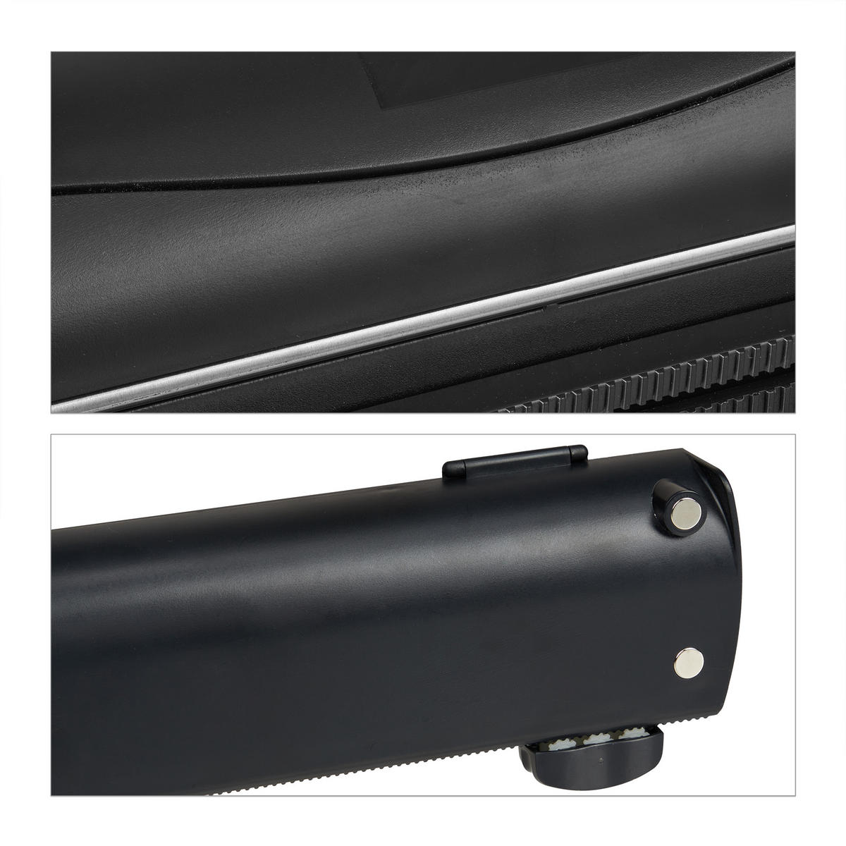 2XFOLIENSCHNEIDER - Schwarz, Kunststoff/Metall (37/5/8cm) - Relaxdays