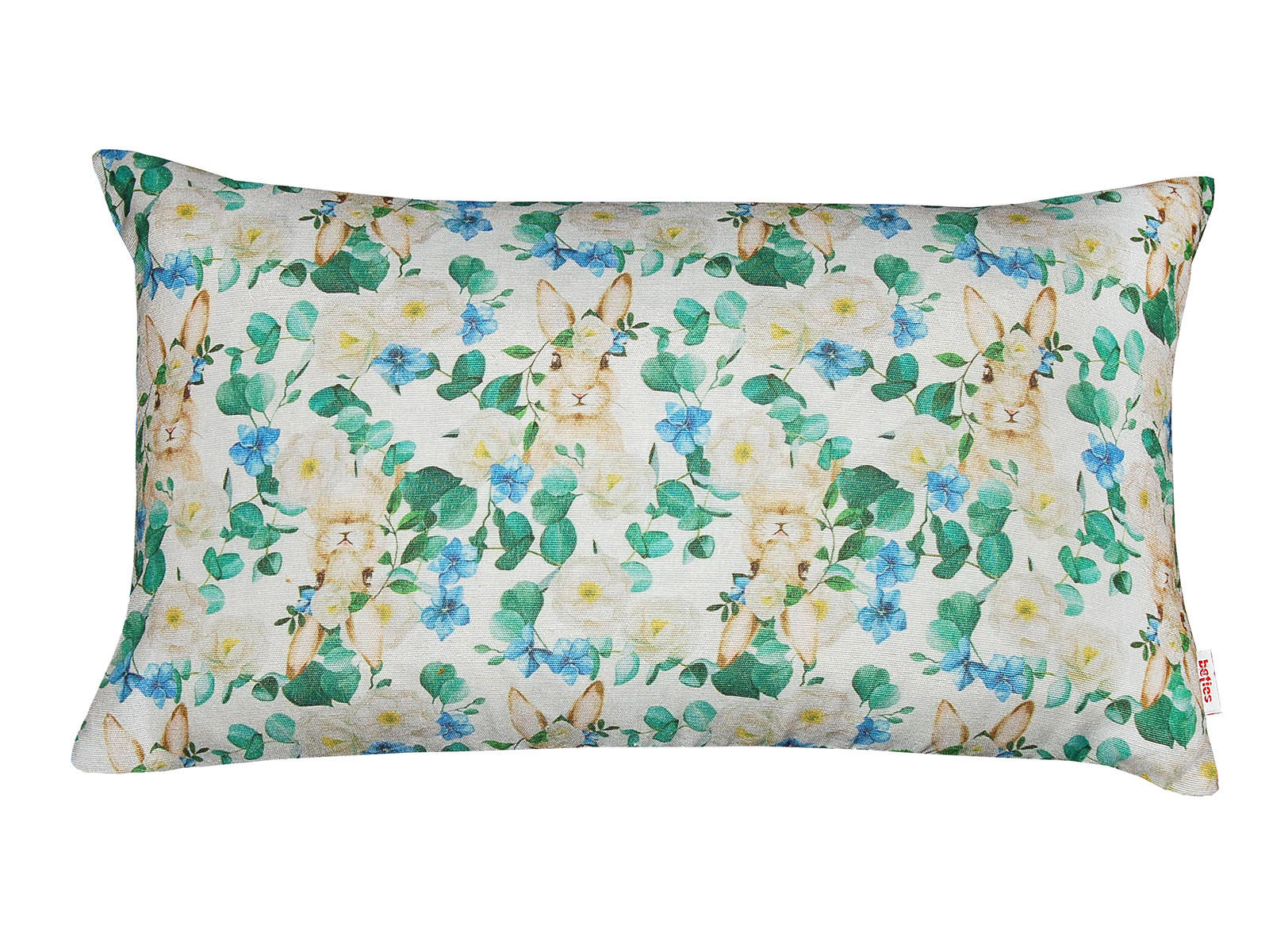KISSENHÜLLE Hase Josefine romantisches Landhaus Design Kaninchen Alloverdruck 30/50 cm - Multicolor/Weiß, Textil (30/50cm) - beties Heimtextil