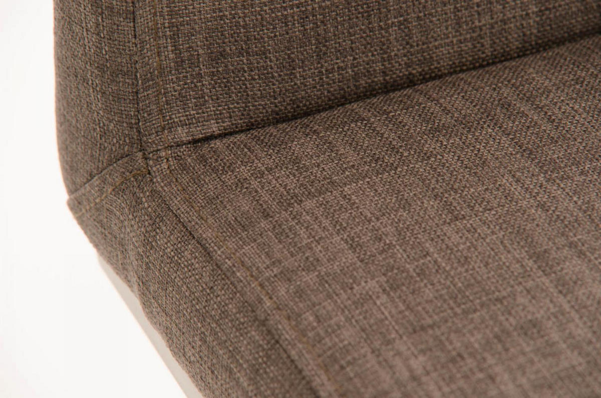 BARHOCKER Stoff Grau - Edelstahlfarben/Grau, Textil/Metall (42/86/44cm) - CLP