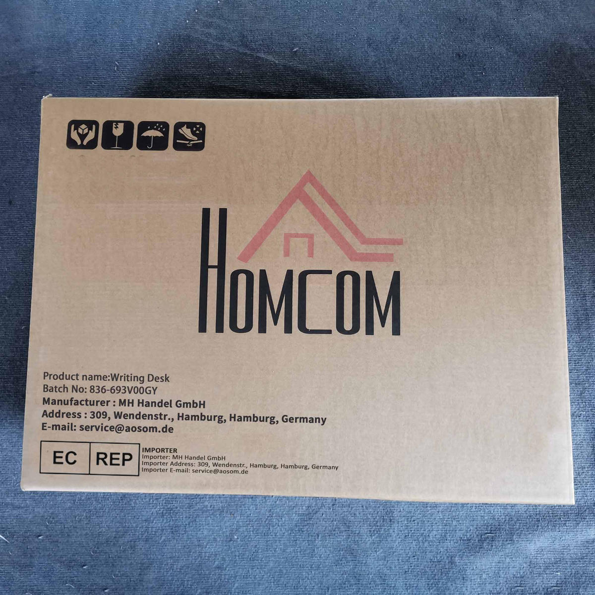 COMPUTERTISCH Spanplatte Metall Grau - Schwarz/Grau, Holzwerkstoff/Metall (120/60/76.5cm) - HOMCOM