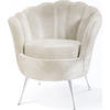 SESSEL Muschel in Beige - Beige/Silberfarben, Textil (82/70/55cm) - WFL GROUP