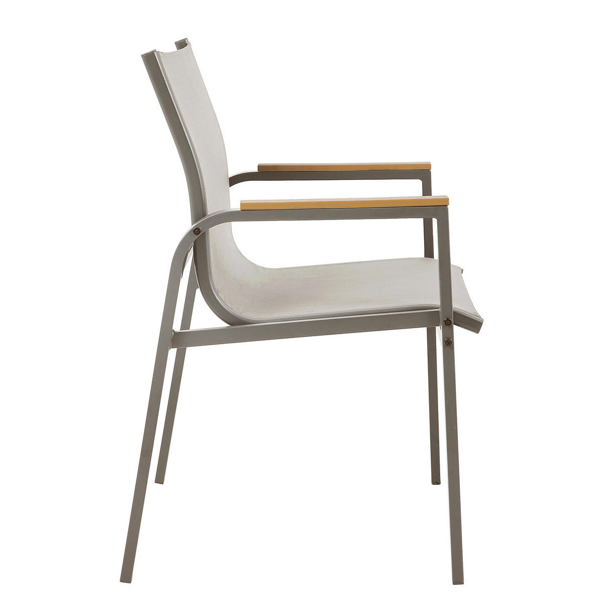 GARTENESSGRUPPE - 7-teilig - Stahl / Glas / Olefin - Taupe, Glas/Textil - home24