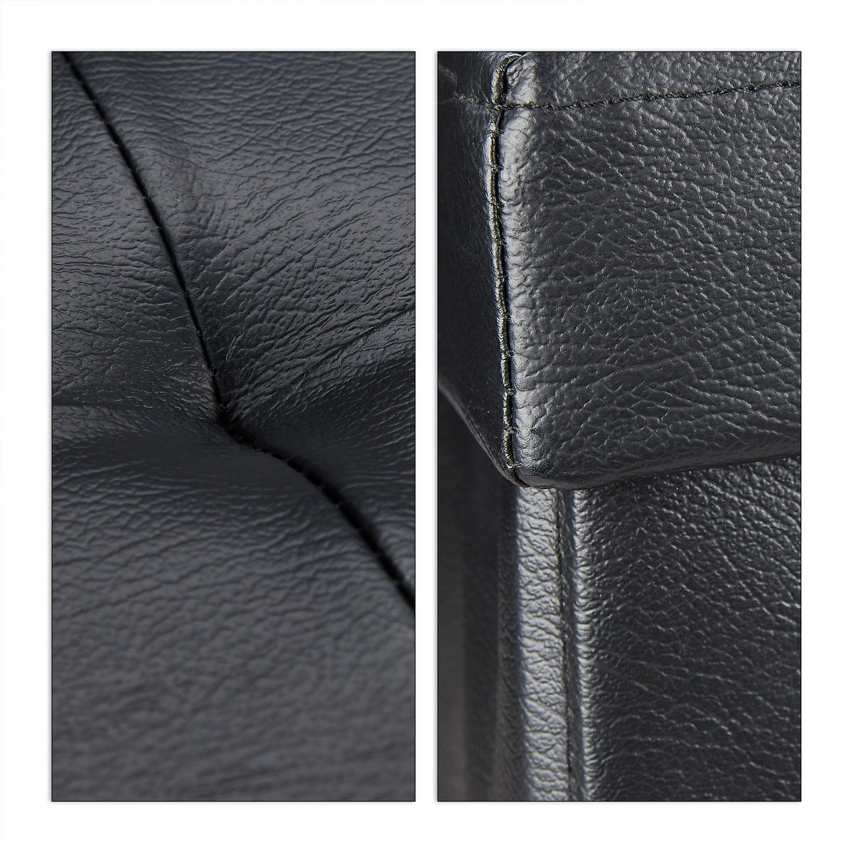 SITZBANK - Schwarz, Holzwerkstoff/Kunststoff (75/39/37cm) - Relaxdays