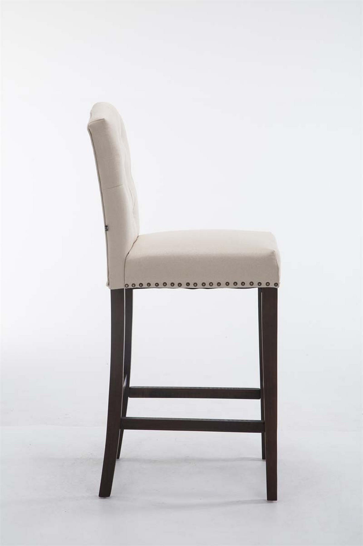 BARHOCKER Stoff creme - Creme, Holz/Textil (42/113/57cm) - CLP