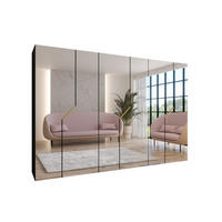 DREHTÜRENSCHRANK 202/300/52 6-türig - Goldfarben/Schwarz, Holz/Metall (300/202/52cm) - Abiks Möbel