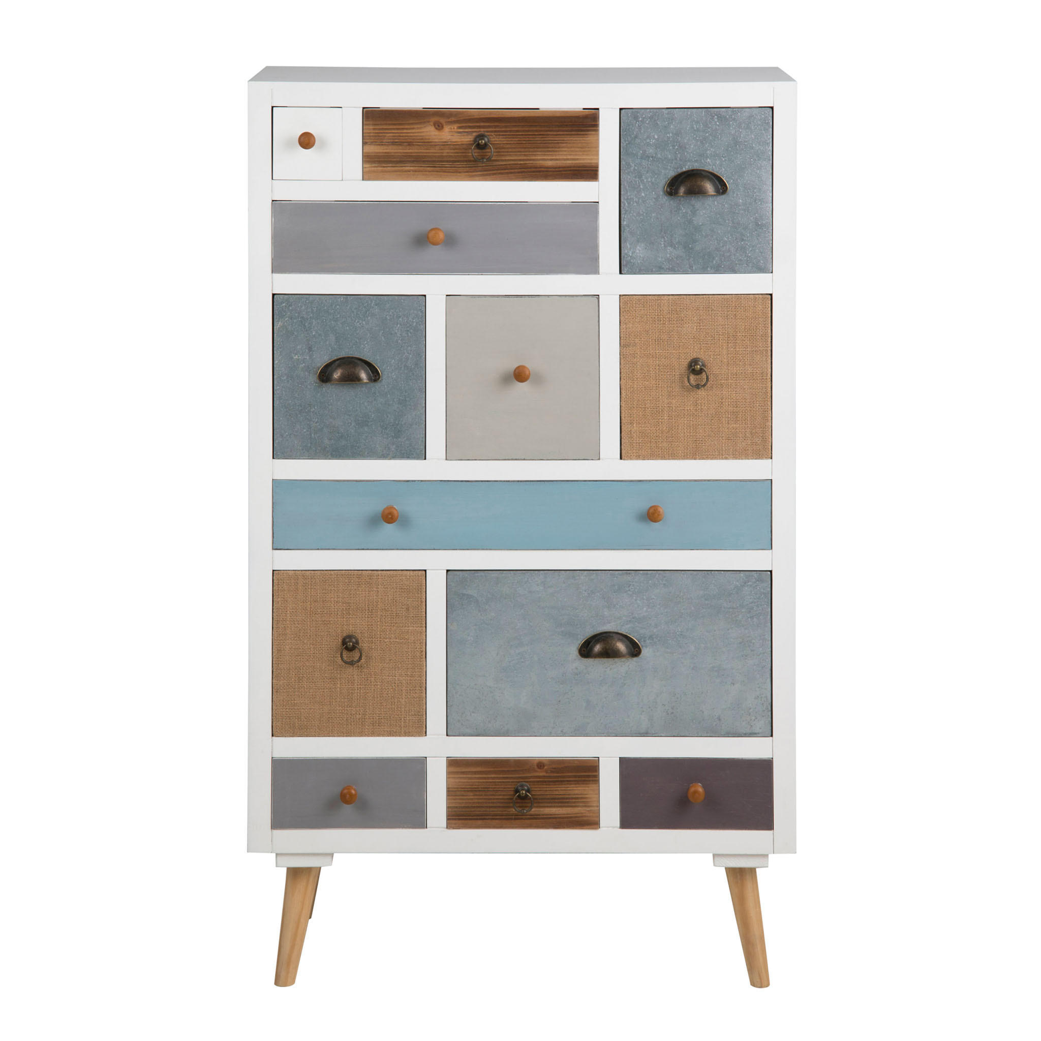 KOMMODE Weiß - Weiß, Holzwerkstoff (70/114/30cm) - ebuy24
