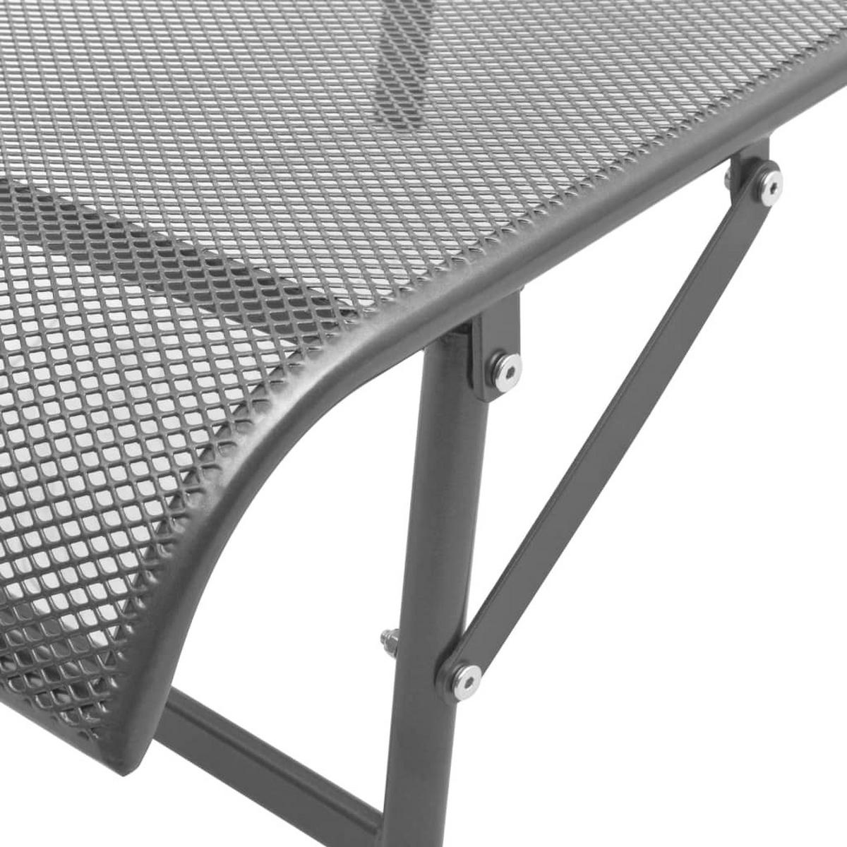 SONNENLIEGE Stahl Anthrazit - Anthrazit, Metall (183/103/66cm) - vidaXL
