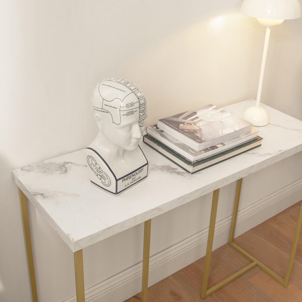 KONSOLENTISCH Golden - Goldfarben, Holzwerkstoff (36/100/75cm) - SoBuy