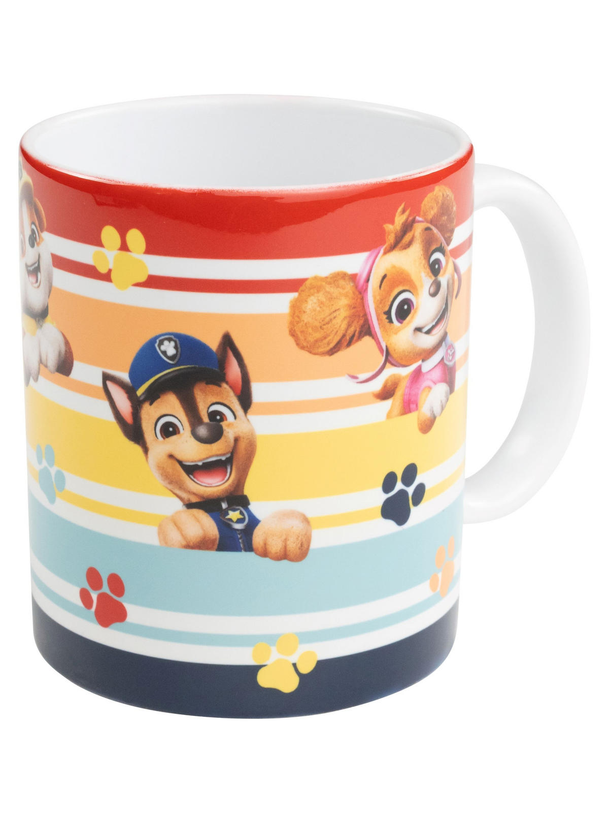 BECHER Paw Patrol Stripes Keramik Mehrfarbig 320 ml - Orange, Keramik (0.32L) - Paw Patrol