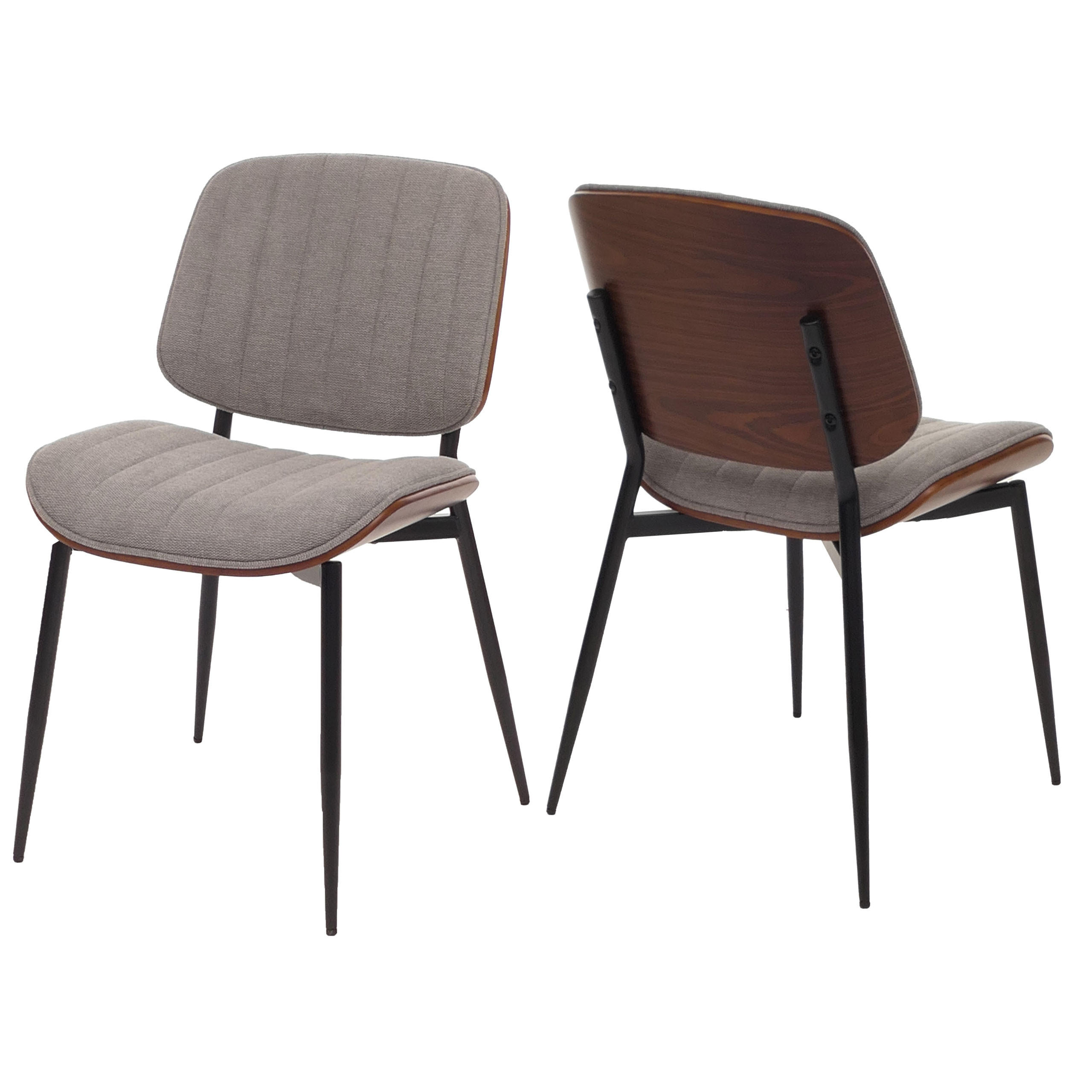 ESSZIMMERSTUHL Hellgrau, Braun - Hellgrau/Braun, Textil (49/83/51cm) - Jamb