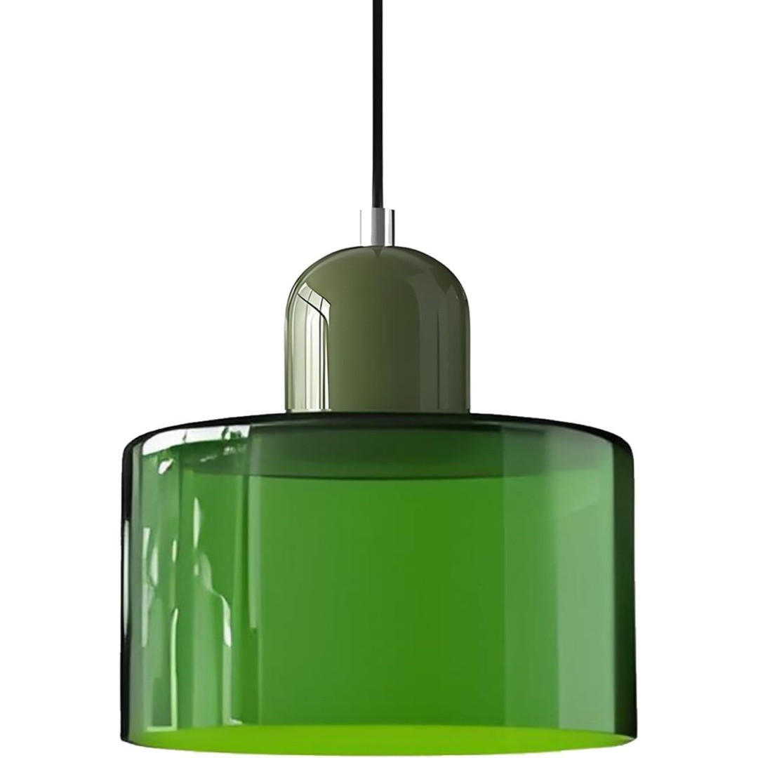 PENDELLEUCHTE Glas Nordisch Modern 15cm Hellgrün, E27 bis 150cm höhenverstellbar - Smaragdgrün, Metall (15/16/15cm) - Authentics