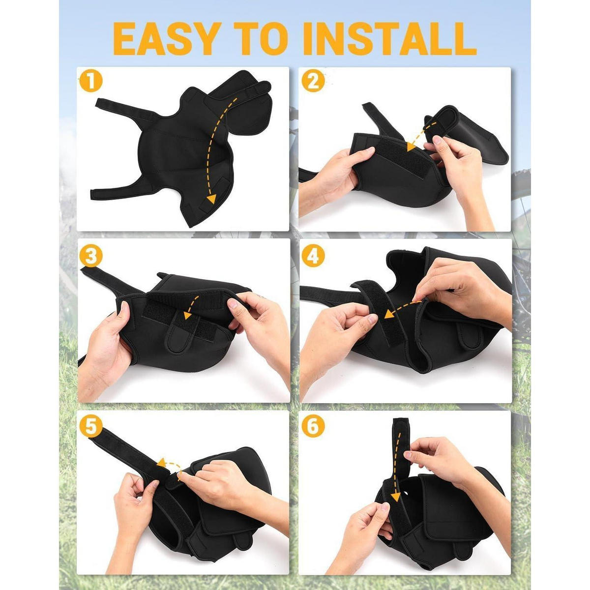 E-BIKE Motorschutzhülle Neopren Wasserdicht Universell - Schwarz, Kunststoff (5/43/55cm)