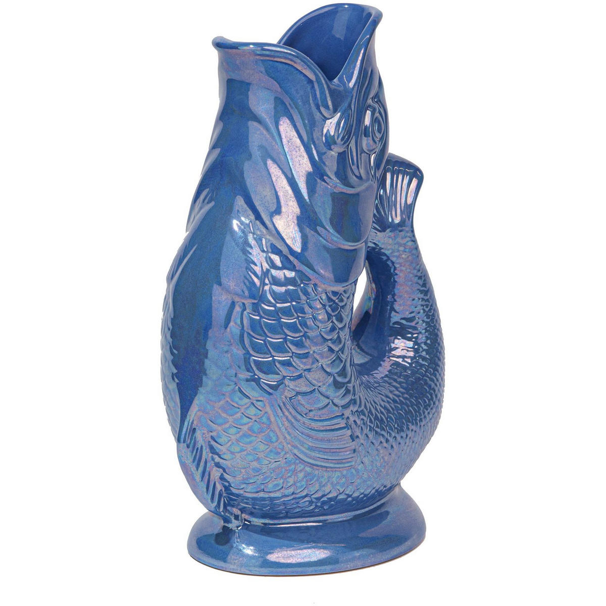 KARAFFE mit „Gluck-Gluck“-Geräusch 27,5/17/9,5 cm - Blau, Keramik (1.2L) - Gluckigluck