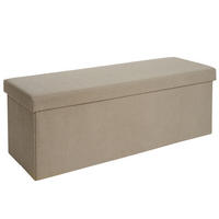 SITZBANK 110/38/38 cm, faltbar, Taupe - Taupe, Kunststoff (38/38/110cm) - Laleni