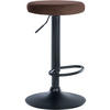 BARHOCKER Samt braun - Schwarz/Braun, Textil/Metall (38.5/60/38.5cm) - CLP