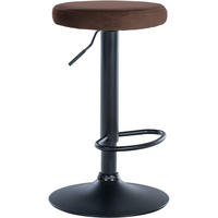 BARHOCKER Samt braun - Schwarz/Braun, Textil/Metall (38.5/60/38.5cm) - CLP