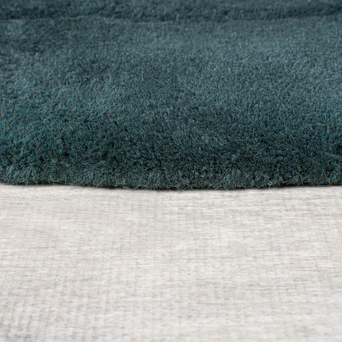WOLLTEPPICH Hoch-Tief-Design, designstark DEBEN TROY - Türkis, Textil (160/160cm) - KADIMA DESIGN