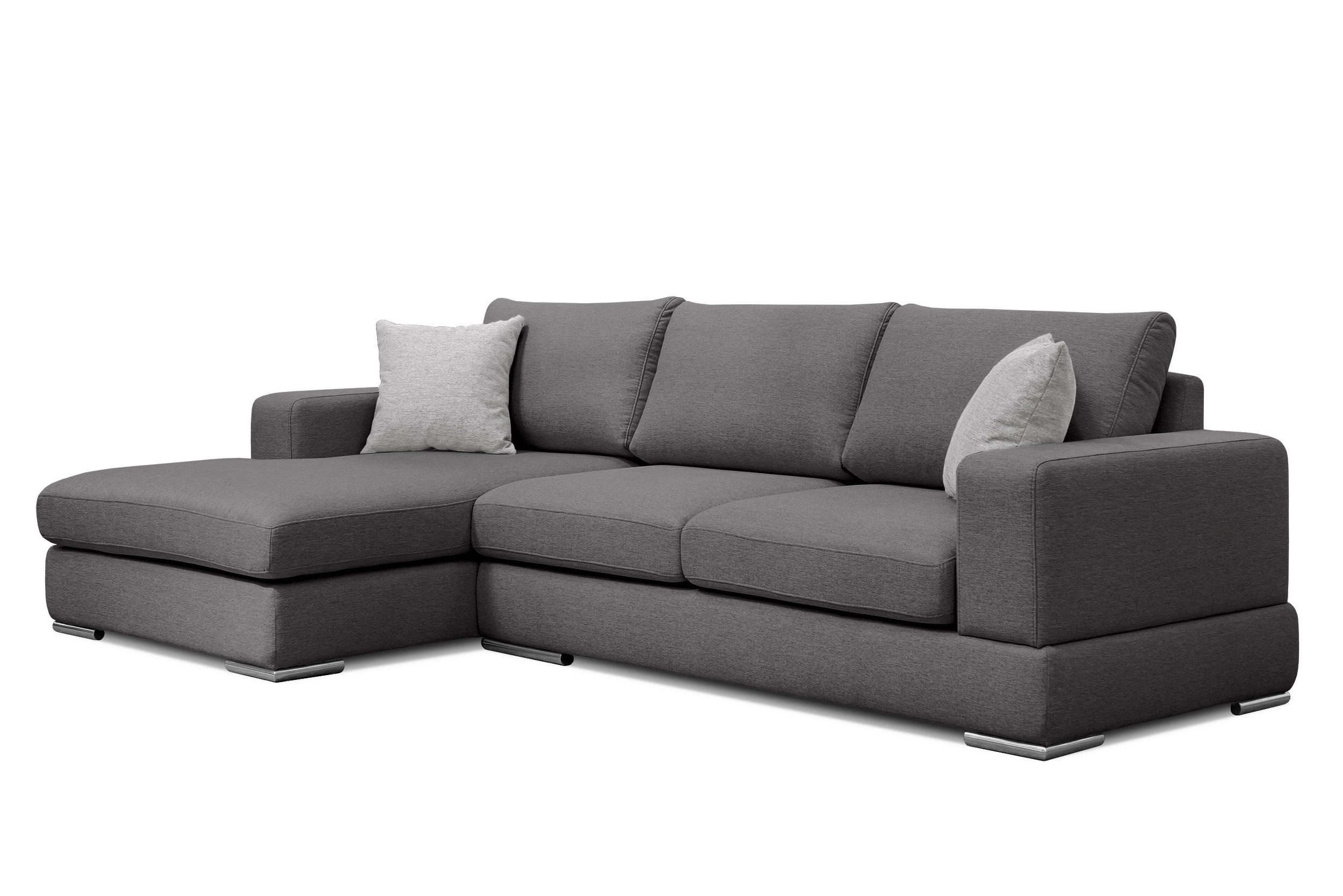 ECKSOFA OTTO 4-Sitzer, dunkelgrau - Dunkelgrau, Holzwerkstoff/Textil (159/279cm) - Courtois Laville