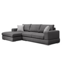 ECKSOFA OTTO 4-Sitzer, dunkelgrau - Dunkelgrau, Holzwerkstoff/Textil (159/279cm) - Courtois Laville