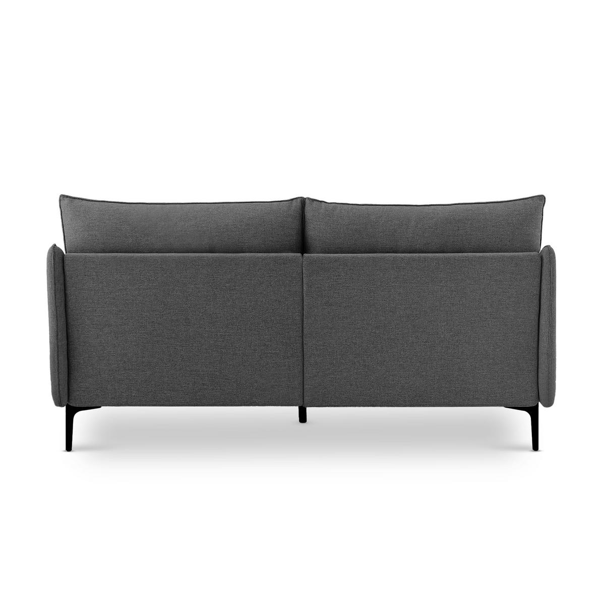 2-SITZER-SOFA Sasha industrielles aus dunkelgrauem Stoff - Dunkelgrau/Schwarz, Holzwerkstoff/Textil (173/86/85cm) - Sicaan