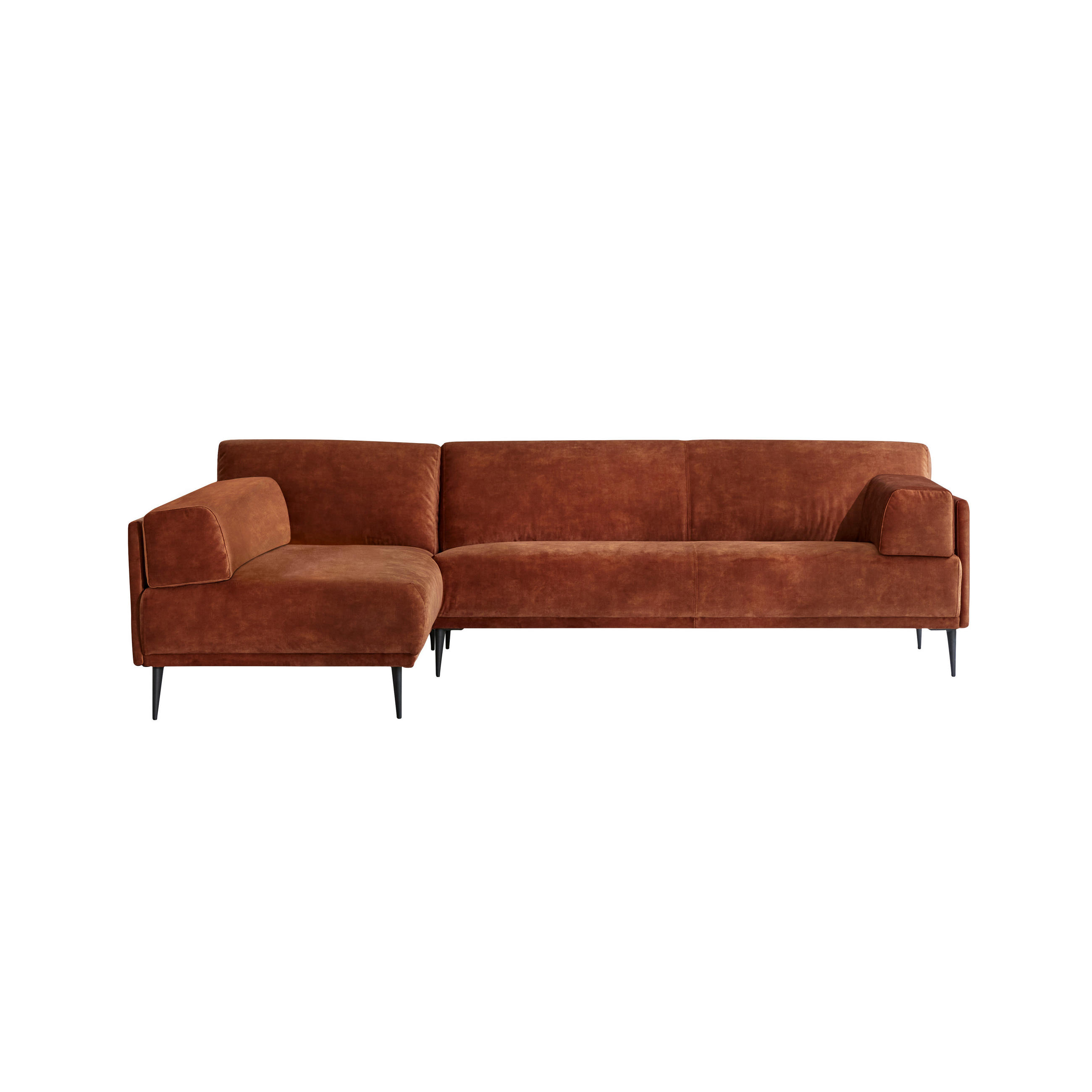 SOFA Finn Terrakotta aus Stoff - Terracotta, Textil (271/81/180cm) - Tikamoon