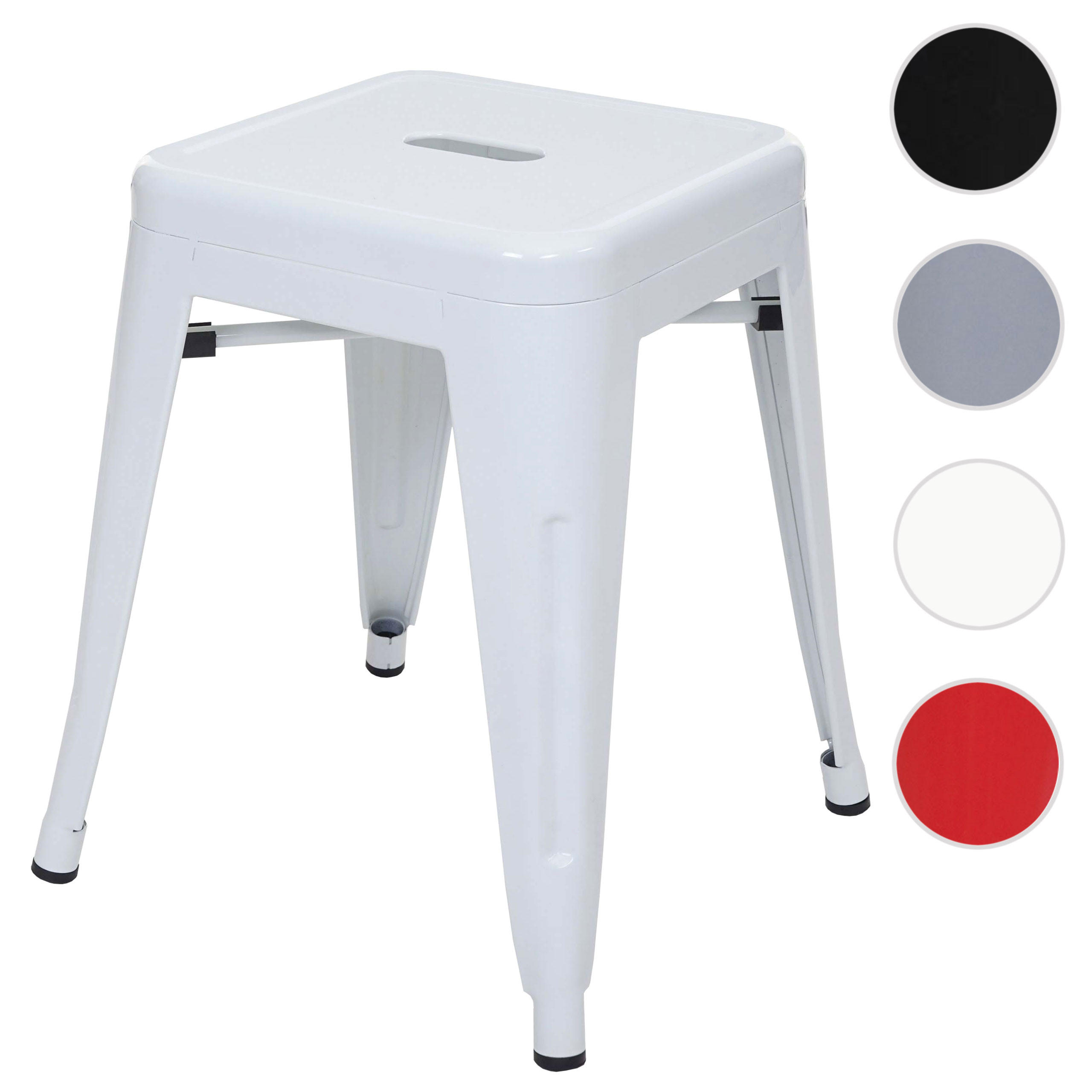HOCKER METALL Reinweiß - Weiß, Metall (39/46/39cm) - MCW
