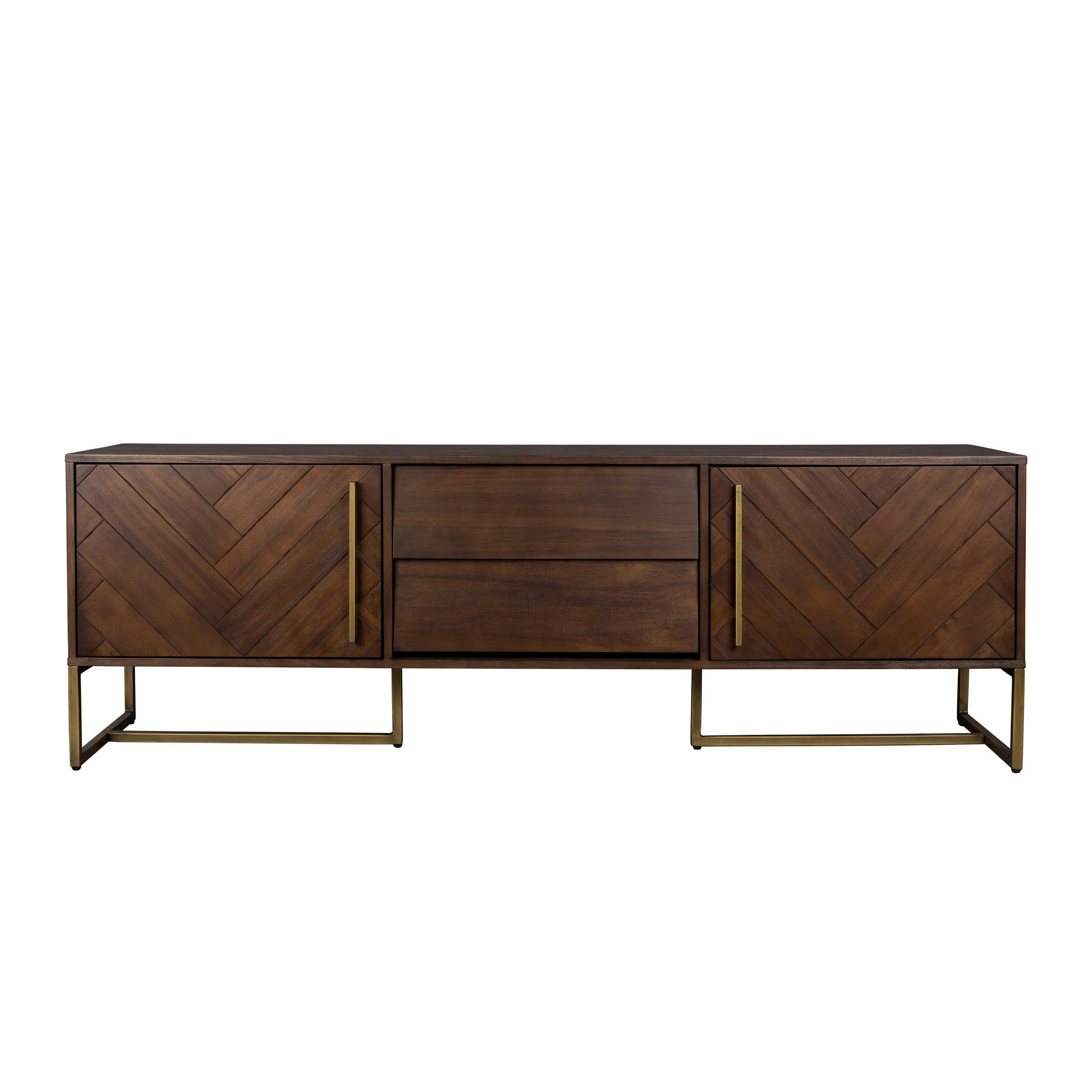 SIDEBOARD Klasse Nierdig Dunkelbraun - Braun, Holz (180/60/45cm) - Dutchbone