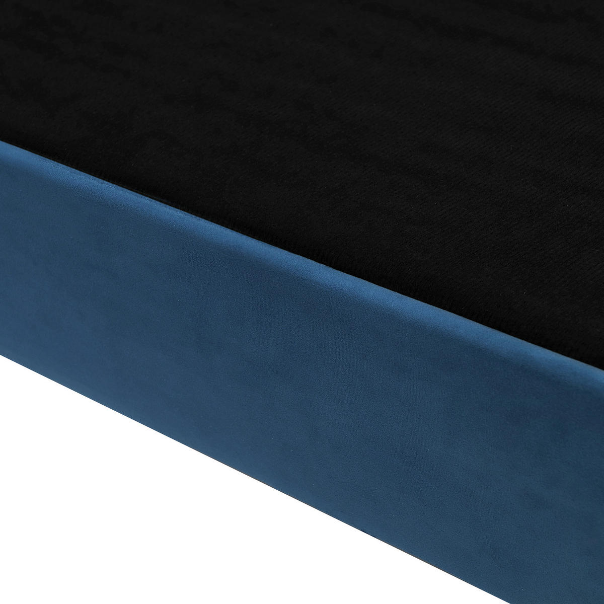 3-SITZER-SOFA Samtstoff Kobaltblau Skien - Hellblau, Textil (200/91/83cm) - Beliani