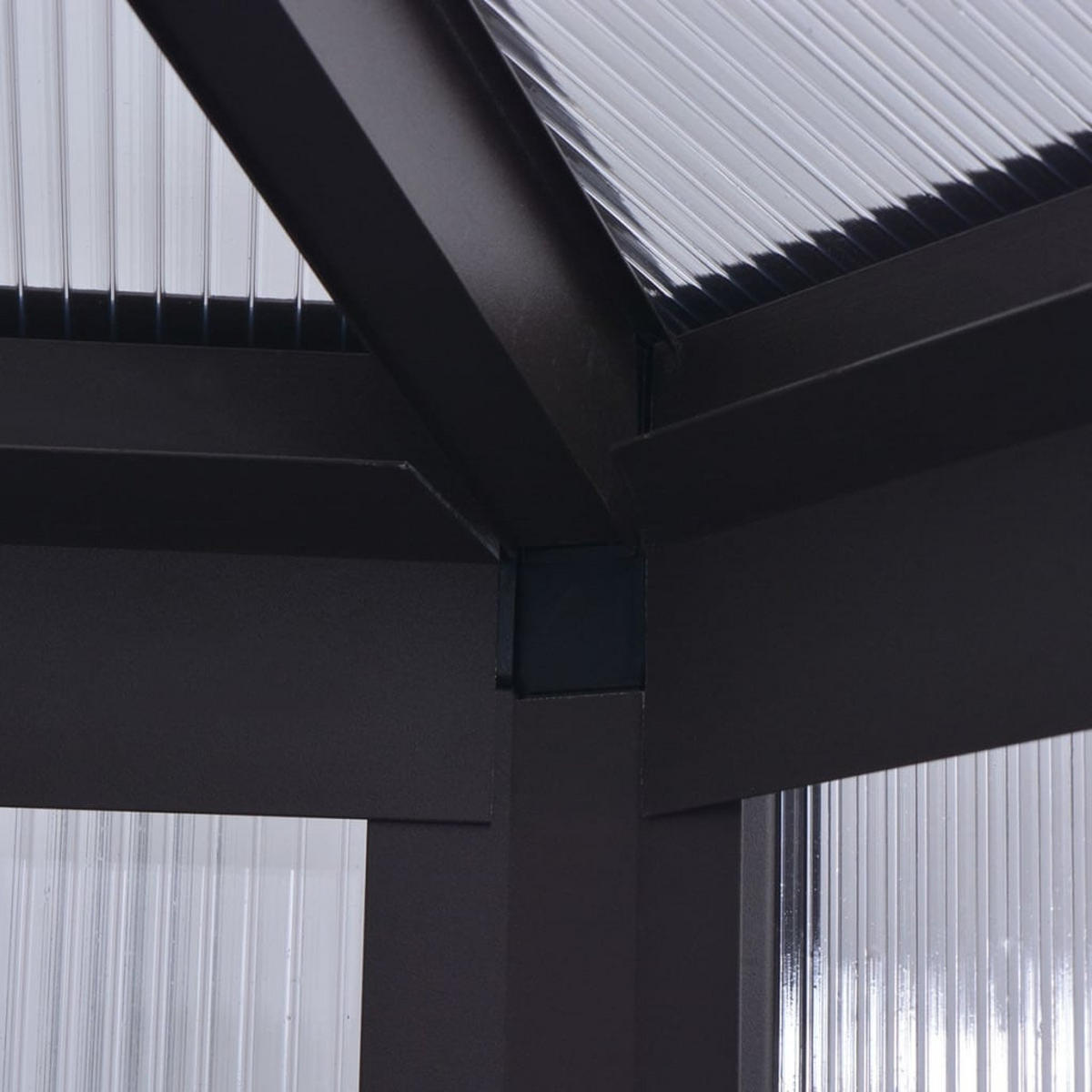 GEWÄCHSHAUS Aluminium 240/211/232 Cm - Braun, Kunststoff (210/230/240cm) - vidaXL