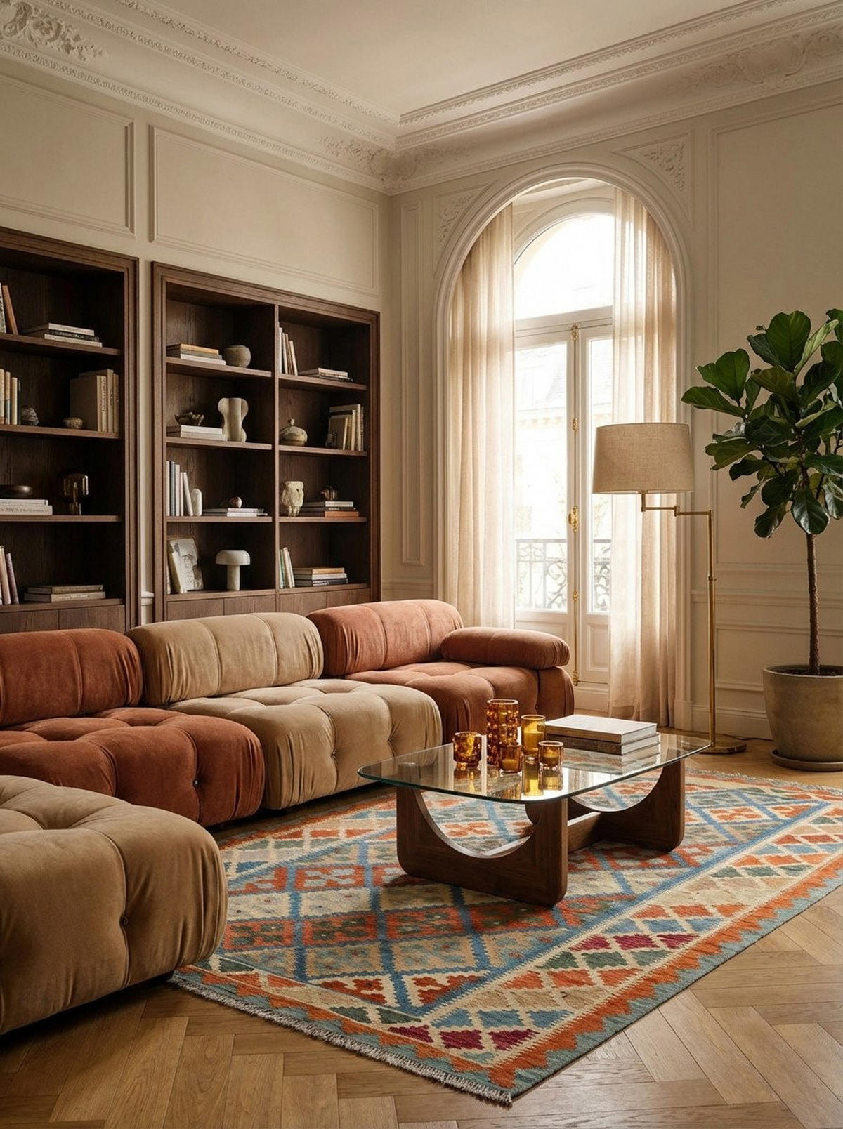 HANDWEBTEPPICH Kelim Gashgai Blau 213/157 cm Schurwolle - Blau, Textil (157/213cm) - Looma