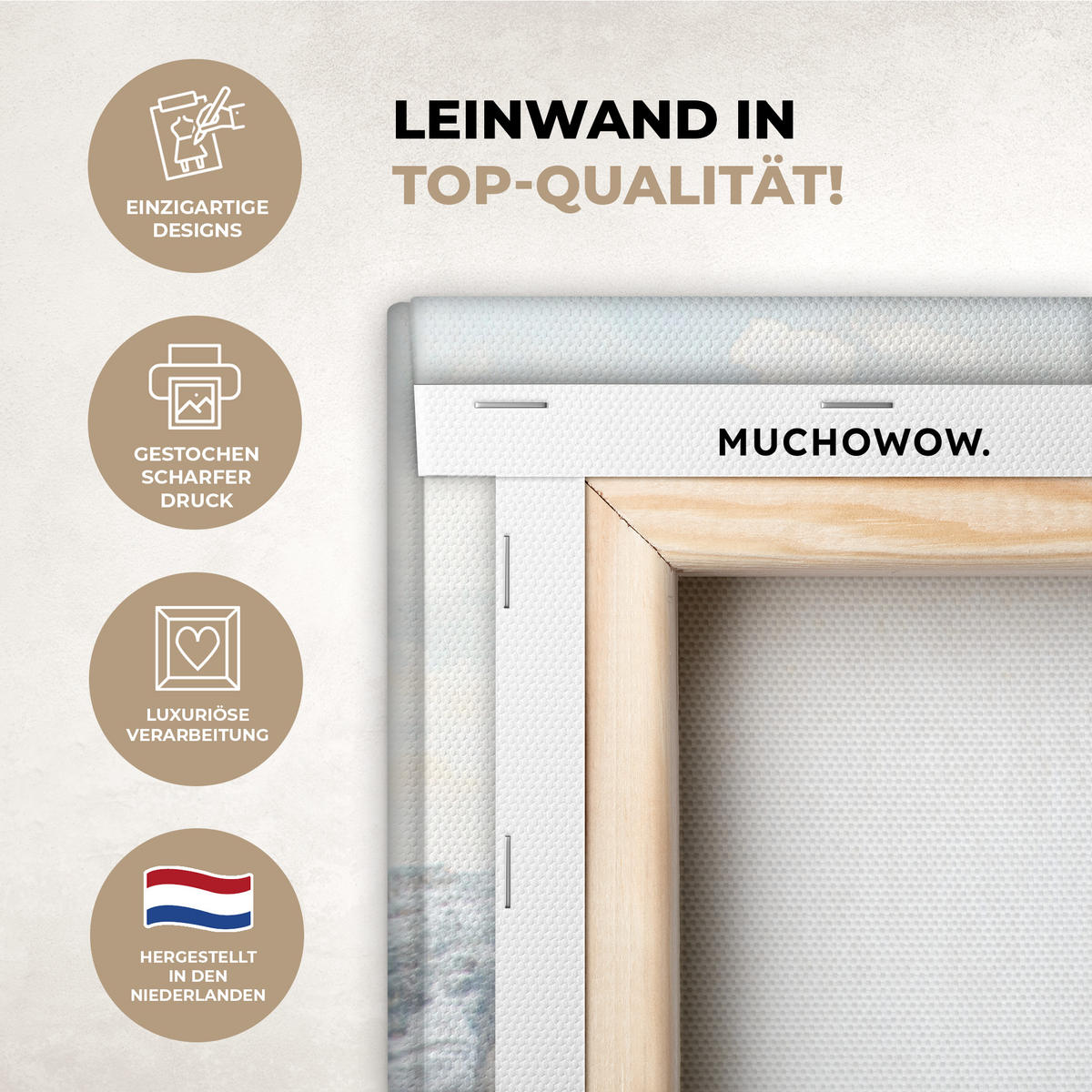 LEINWANDBILD Natur - Berge - Schnee - Wald - Boot Deko Groß 90x140 cm - Hellgrün, Textil (90/140cm) - MuchoWow