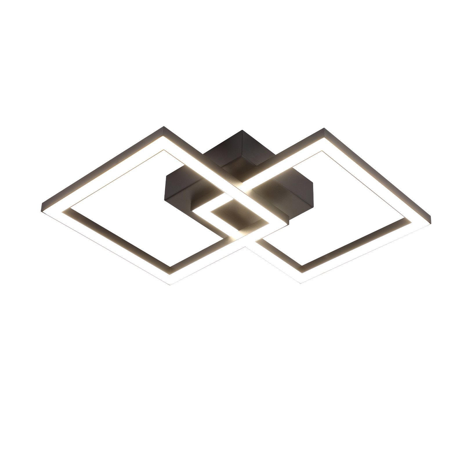 LED-DECKENLEUCHTE Mabie 6/29.5/47cm - Schwarz, Metall (29.5/6/47cm) - Nettlife