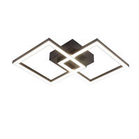 LED-DECKENLEUCHTE Mabie 6/29.5/47cm - Schwarz, Metall (29.5/6/47cm) - Nettlife