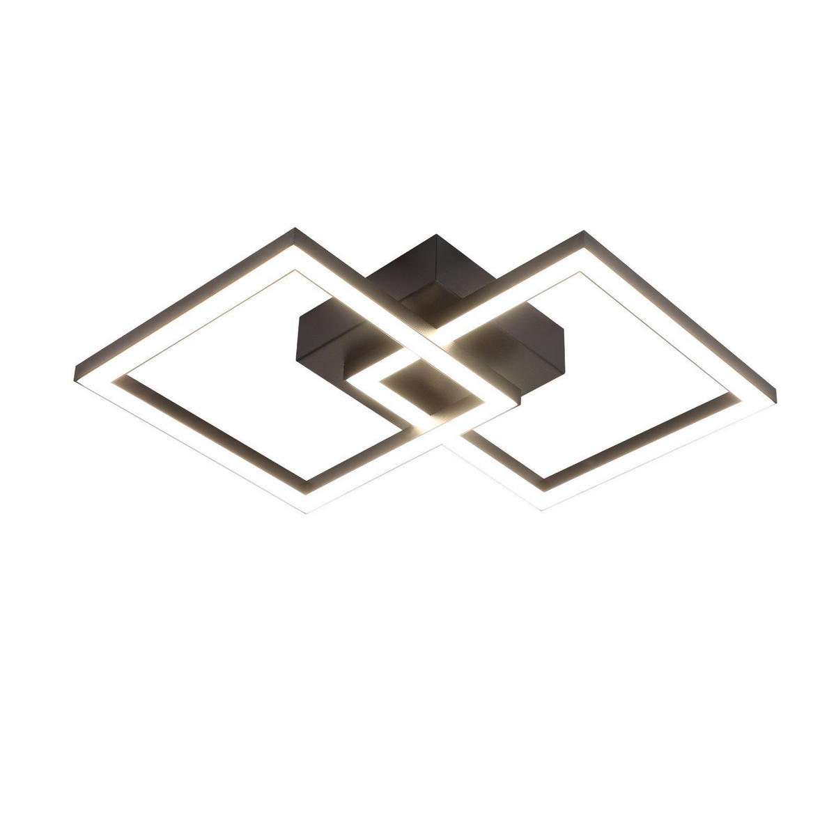 LED-DECKENLEUCHTE Mabie 6/29.5/47cm - Schwarz, Metall (29.5/6/47cm) - Nettlife