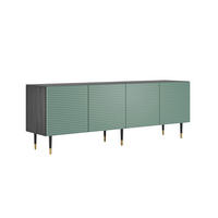 KOMMODE Imperio Pistazie, Für Das Wohnzimmer - Schwarz/Grün, Holzwerkstoff (180/63/42cm) - Bettso