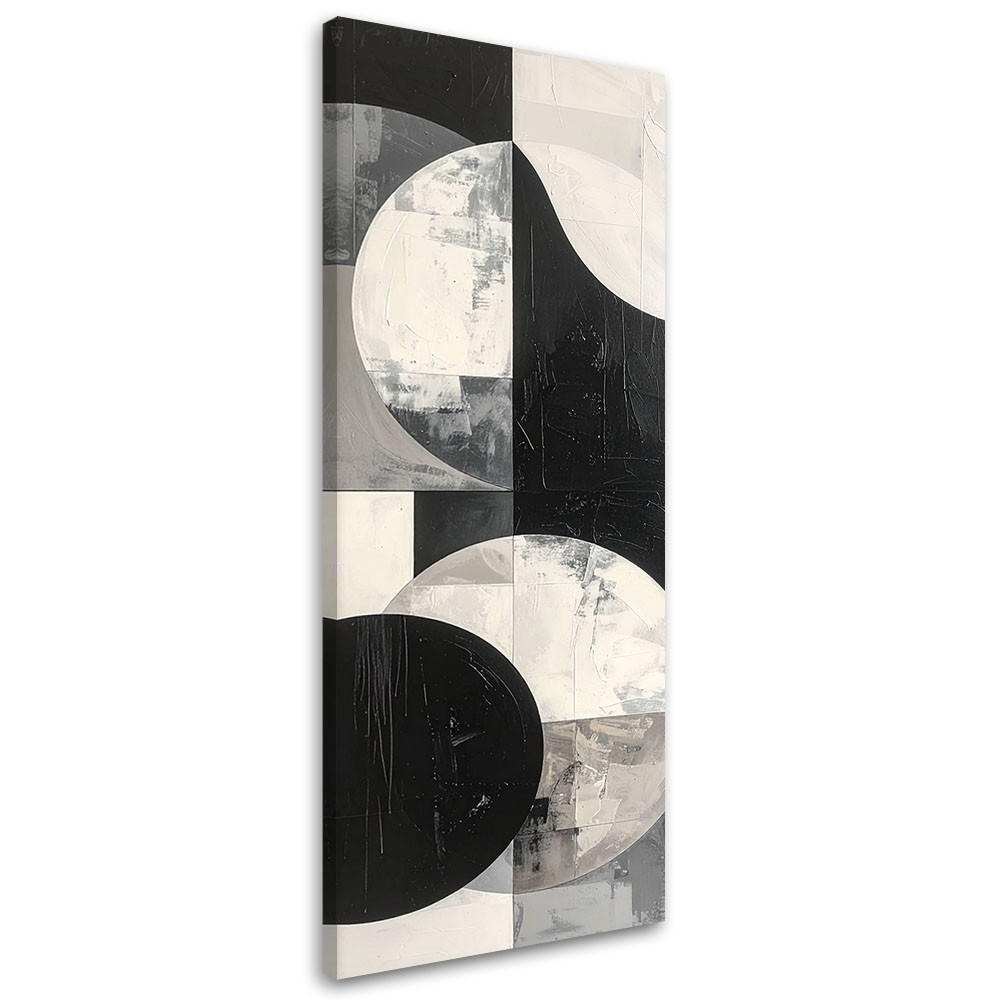 LEINWANDBILD 3D und geometrisch 40x120cm - Schwarz, Textil (40/120cm) - Feeby