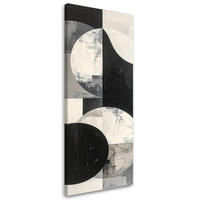 LEINWANDBILD 3D und geometrisch 40x120cm - Schwarz, Textil (40/120cm) - Feeby