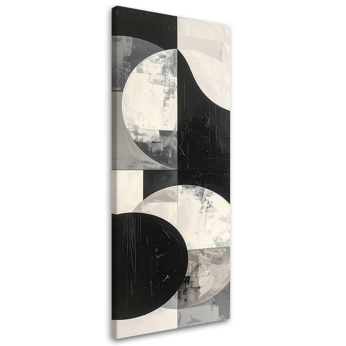 LEINWANDBILD 3D und geometrisch 40x120cm - Schwarz, Textil (40/120cm) - Feeby