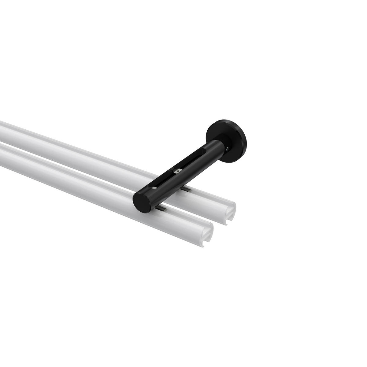 TRÄGER FÜR GARDINENSTANGEN INNENLAUF 20 mm Ø, Siteno Langloch 1 bis 3-läufig, Schwarz - Schwarz, Metall (13/4/4cm) - INTERDECO