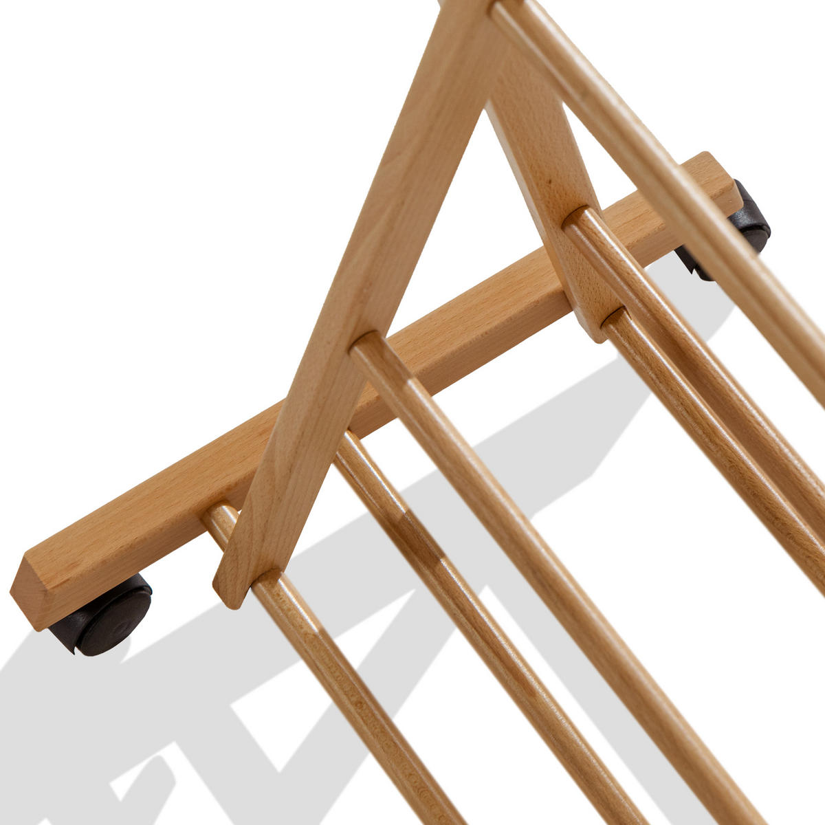 KLEIDERBUTLER AGLAS Herrendiener, auf Drehrollen, natürliches Buchenholz - Naturfarben, Holz (43/105/32cm) - KONSIMO®