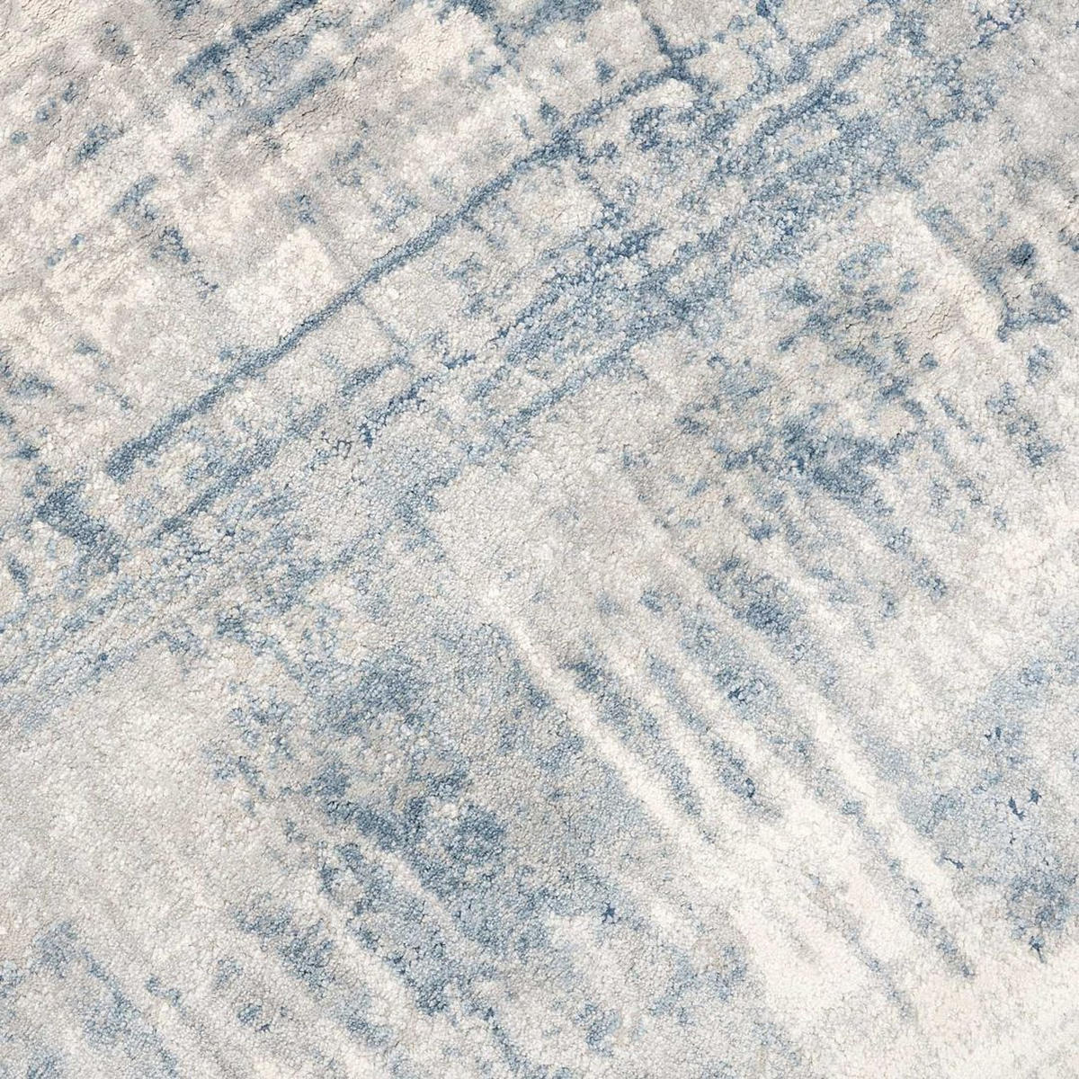 WEBTEPPICH Ludlow Bedtime Blau - Grau, Textil (79/150cm) - Kukoon Rugs