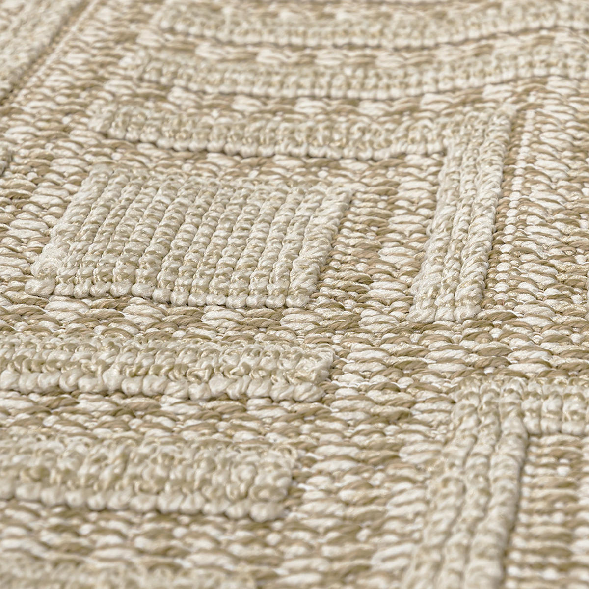 TEPPICH In-& Outdoor Cangas Enredo Mazovia 120x170cm Beige Creme Abstrakt Kurzflor - Creme, Textil (120/170cm) - Mazovia