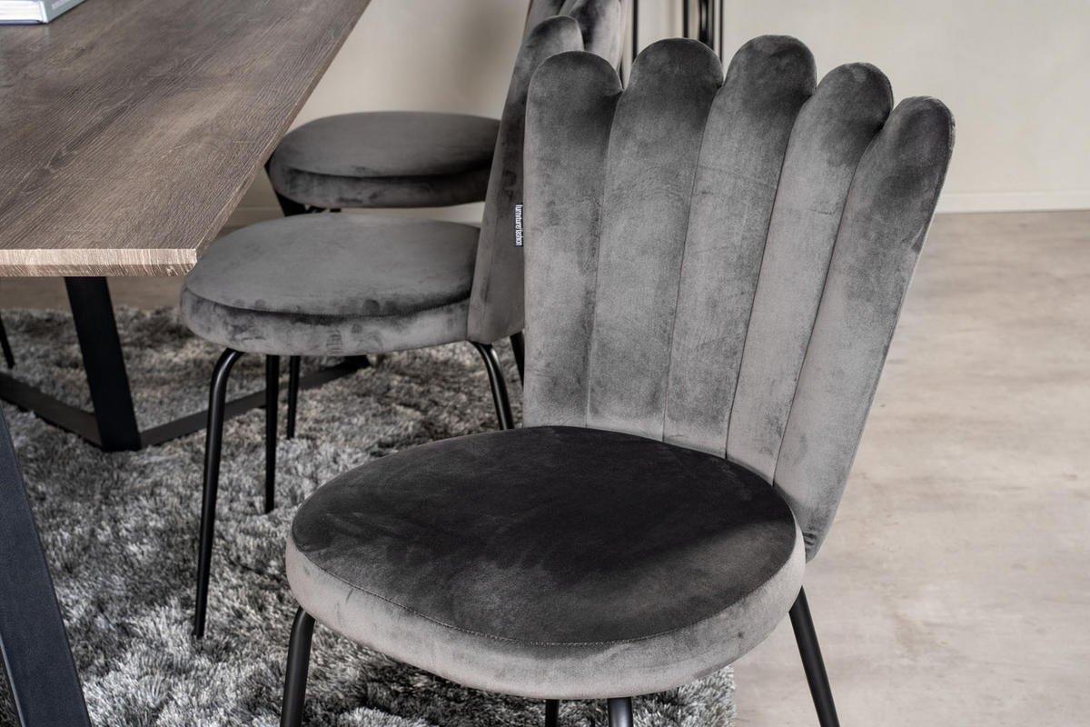 TISCHGRUPPE Grau - Grau, Holzwerkstoff (90/75/180cm) - ebuy24