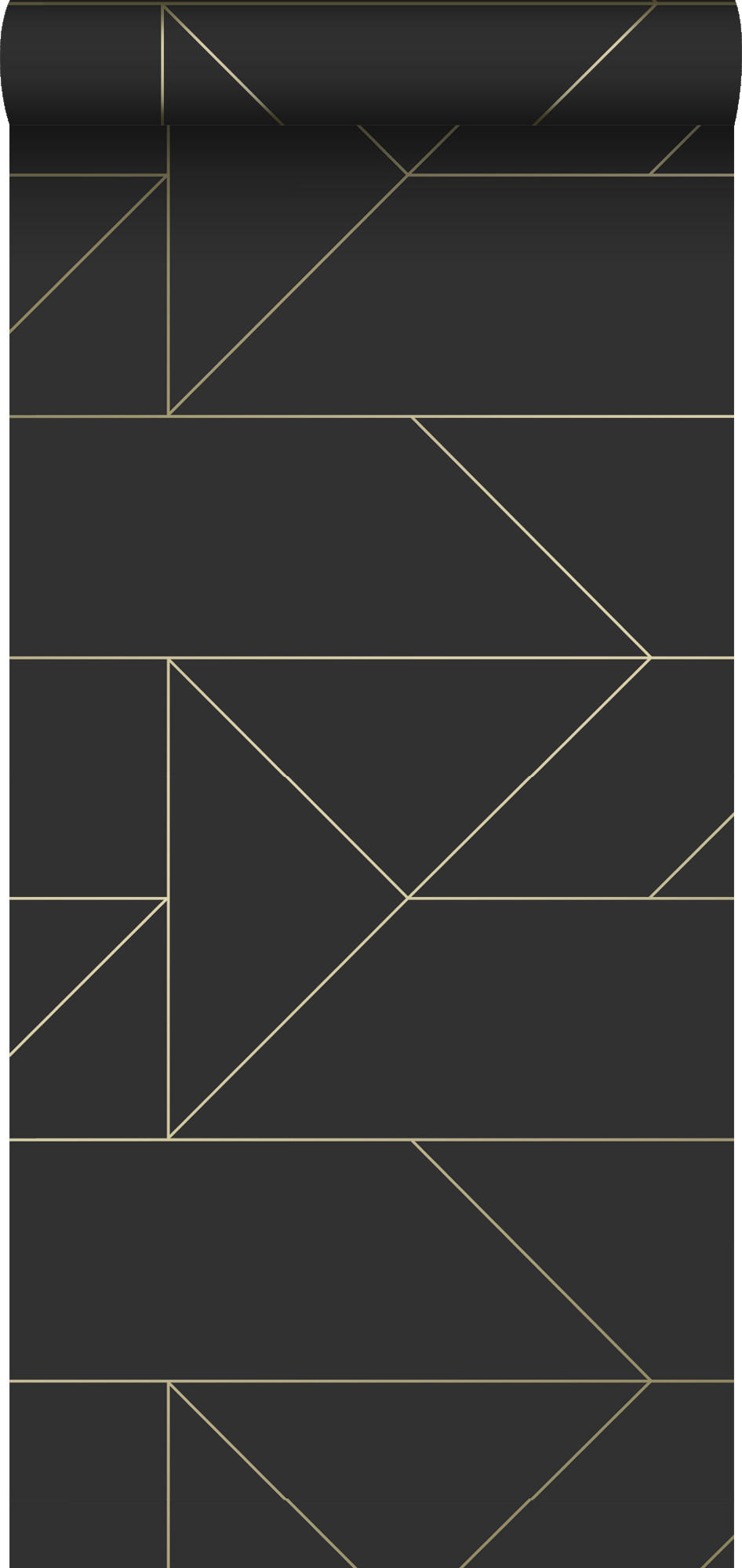 TAPETE grafische Linien 53 cm x 10.05 m - Schwarz, Papier (53/1000cm) - Origin Wallcoverings