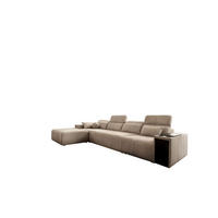 ECKSOFA mit Schlaffunktion und Mindy XII Stoff Verita KaltesBeige Links - Creme, Holz (202/348cm) - Kaiser Möbel