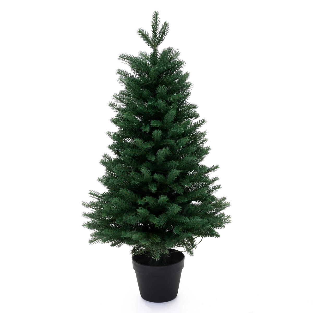 KÜNSTLICHER Weihnachtsbaum 90 cm mit Beleuchtung und Timer - Grün, Kunststoff (60/93cm) - Hometopia