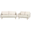 SOFA-SET 5-sitzer Polyester Beige Maura - Beige, Textil (78/83/185cm) - Beliani