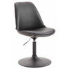 DREHSTUHL Lederlook schwarz - Schwarz, Textil/Metall (48/76/57cm) - CLP