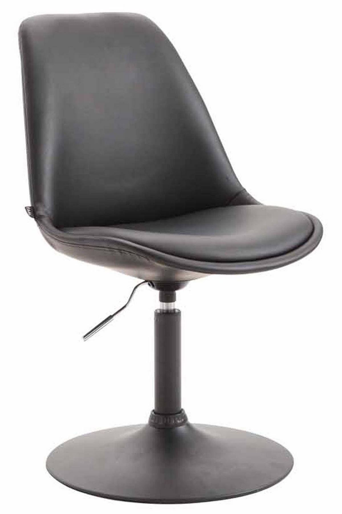 DREHSTUHL Lederlook schwarz - Schwarz, Textil/Metall (48/76/57cm) - CLP