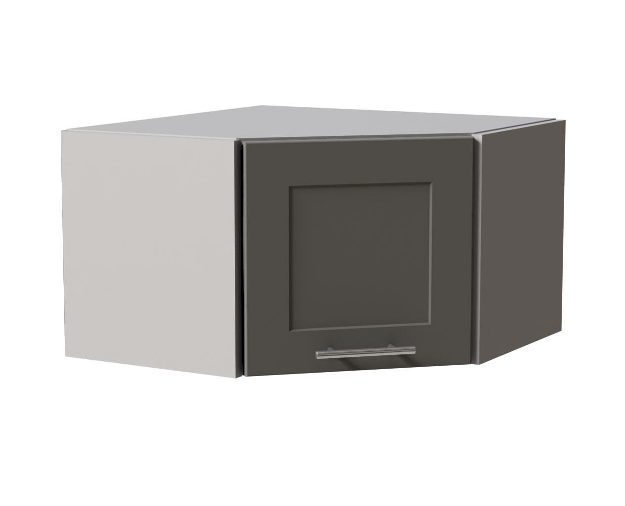 ECKHÄNGESCHRANK Oslo W10/60/36 Grau / Dust Grey Matt 60 / 60 / 36cm - Grau, Holz/Holzwerkstoff (60/36/60cm) - Feldmann-Wohnen